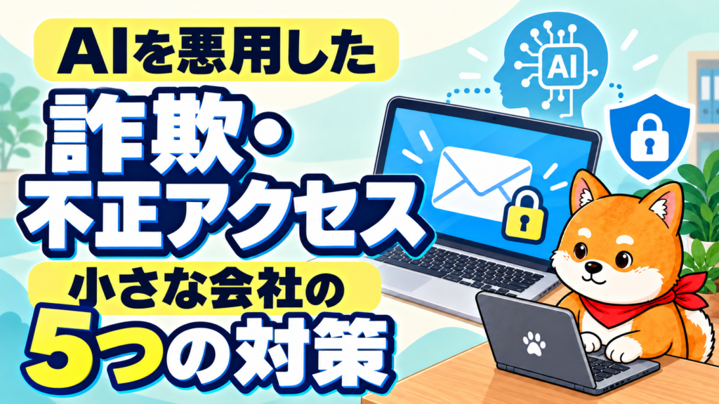 AIを悪用した詐欺・不正アクセスに備える、小さな会社の5つの対策